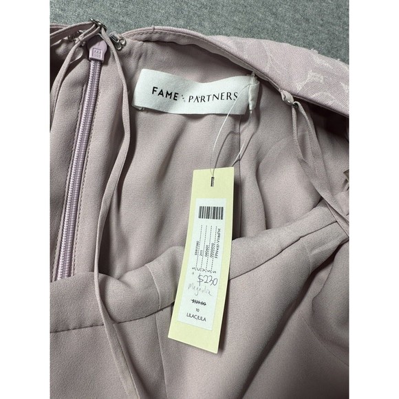 Fame And Partners Magnolia Dress Size 10 Lilac Bridesmaid Formal Dress - Picture 6 of 8